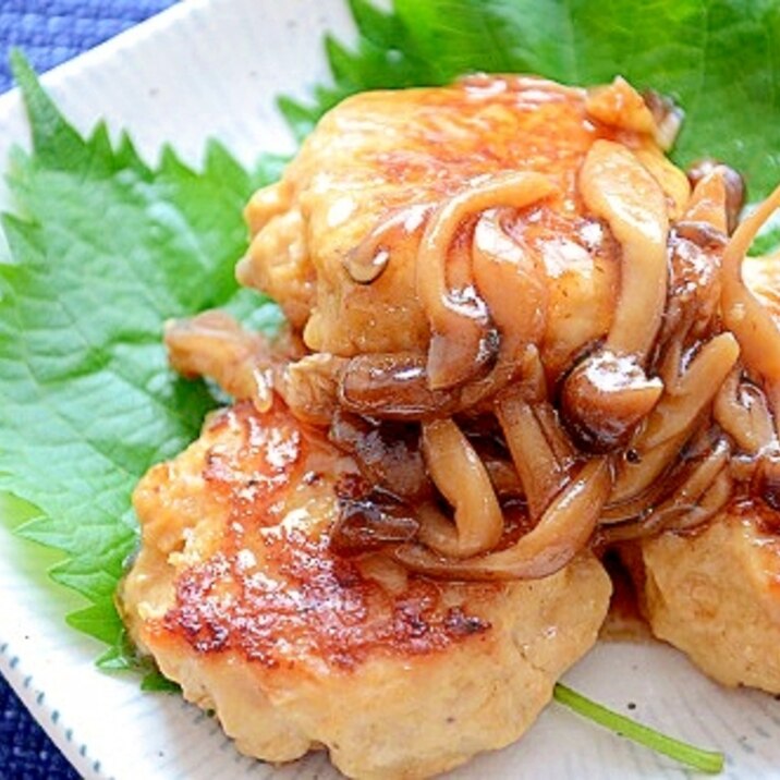 照り焼きソースの蓮根入りつくね